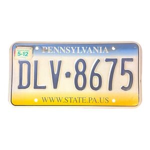 PENNSYLVANIA WWW.STATE.PA.US WEBSITE LICENSE PLATE DLV-8675